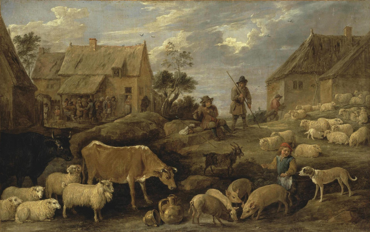 Landscape with shepherds and herd