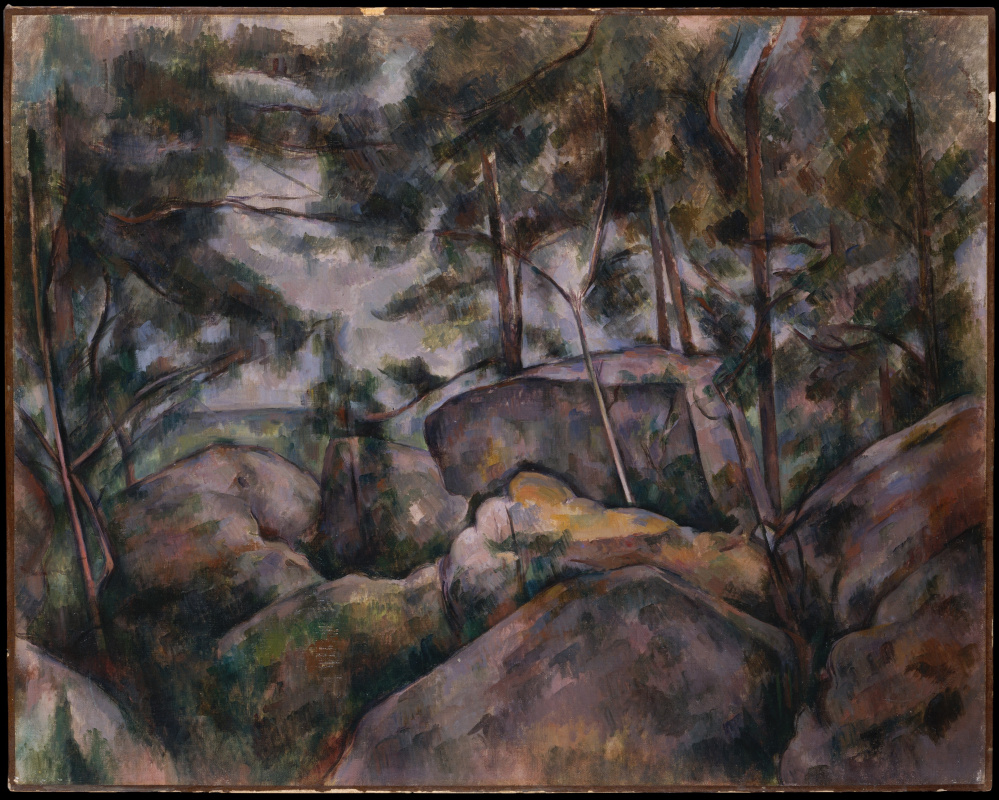 Paul Cezanne. Rocky forest of Fontainebleau