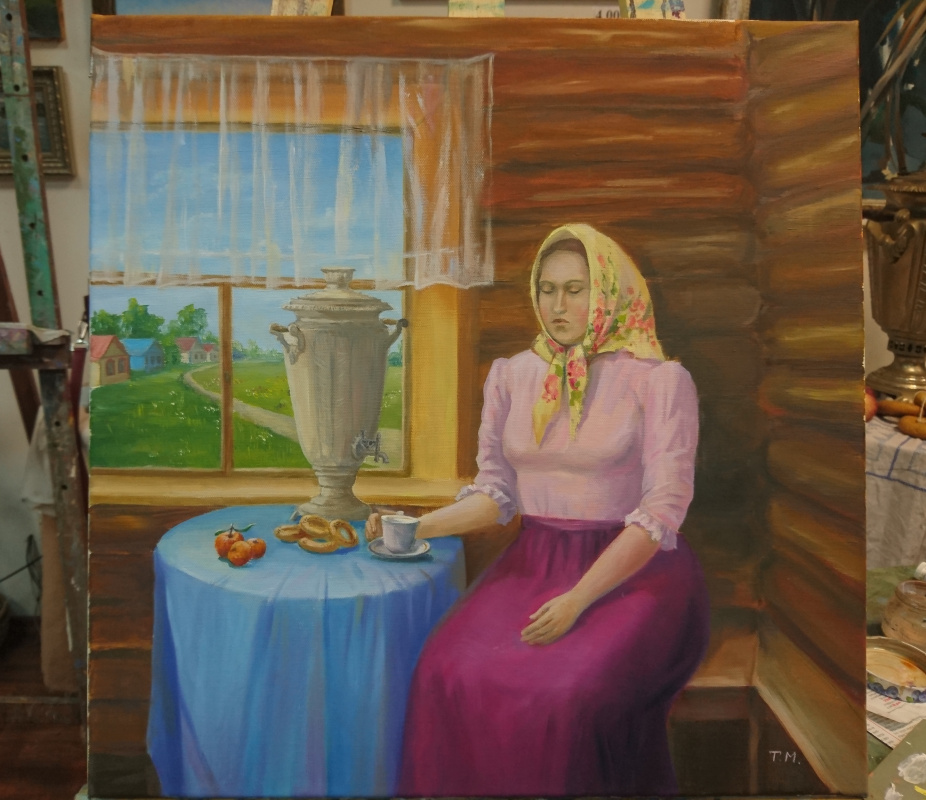 Tatiana Mulyar. At the samovar