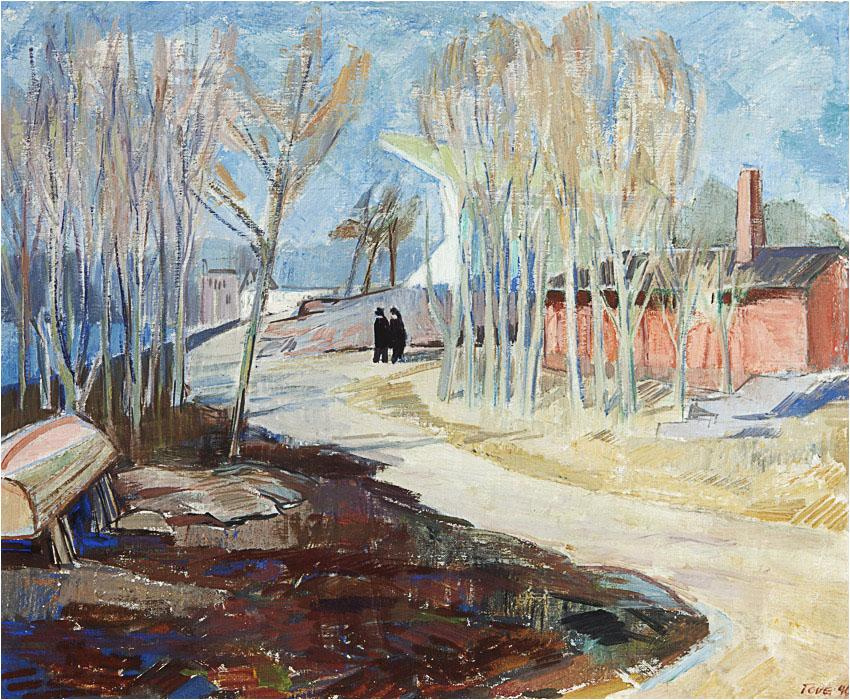 Tove Jansson. Spring landscape. Rowing canal, Helsinki