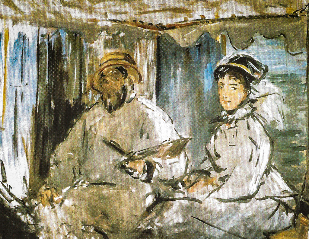 Edouard Manet. L'Artista Monet nel suo Studio
