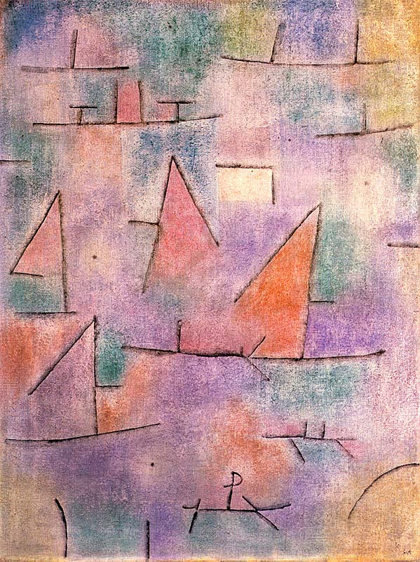 Paul Klee. Harbor with sailboats