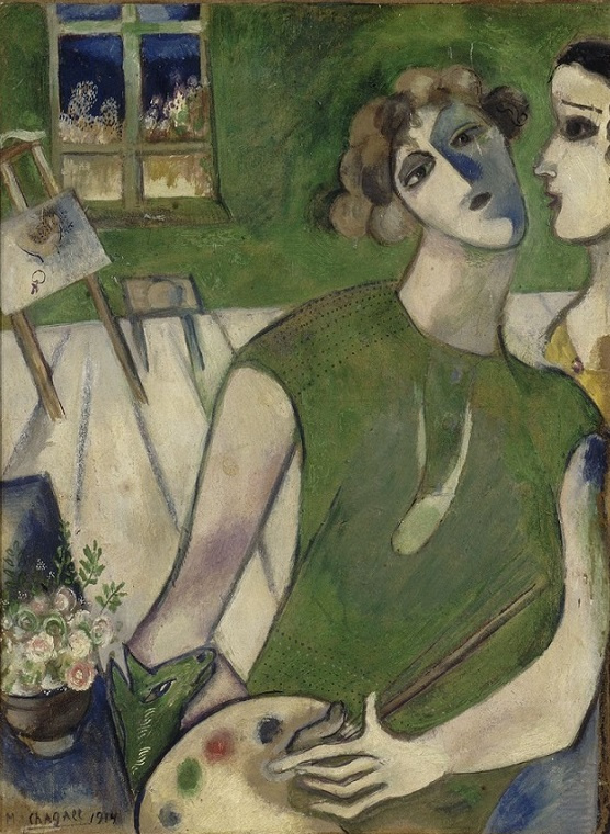 Marc Chagall. Self portrait on green