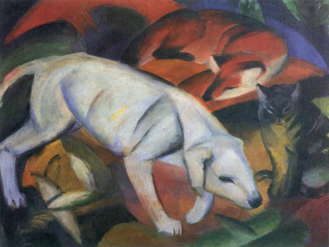 Franz Mark. Dog, Fox and cat