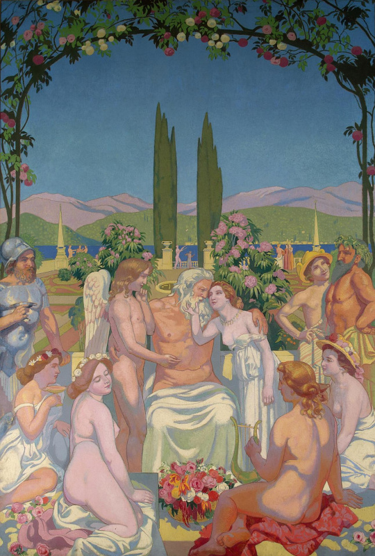 Maurice Denis. In the presence of gods Jupiter bestows immortality to psyche and celebrates her marriage with Cupid