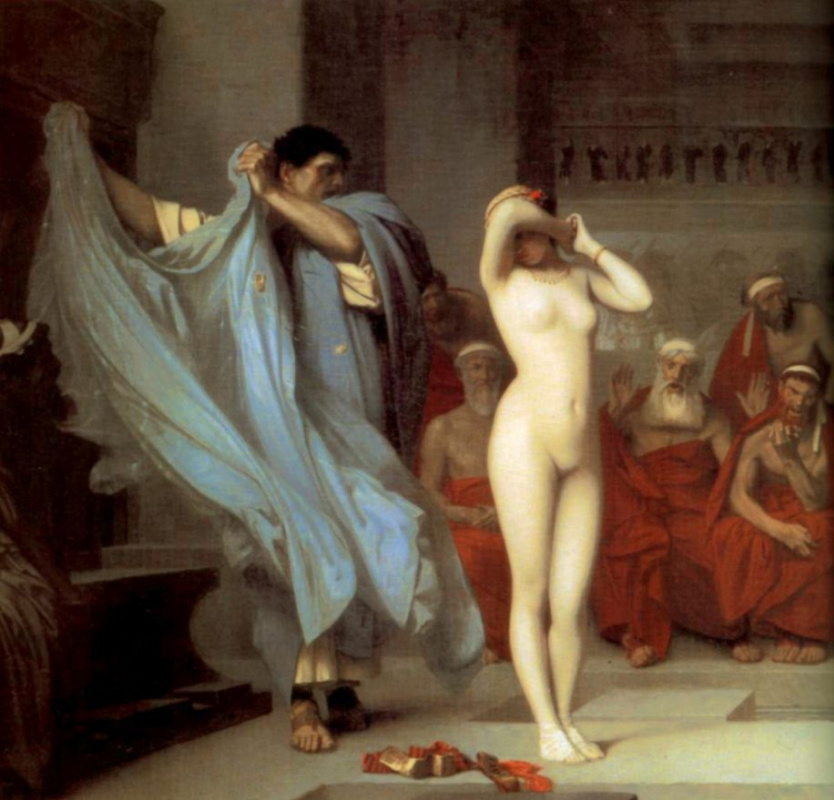 Jean-Leon Jerome. Phryne before the Areopagus