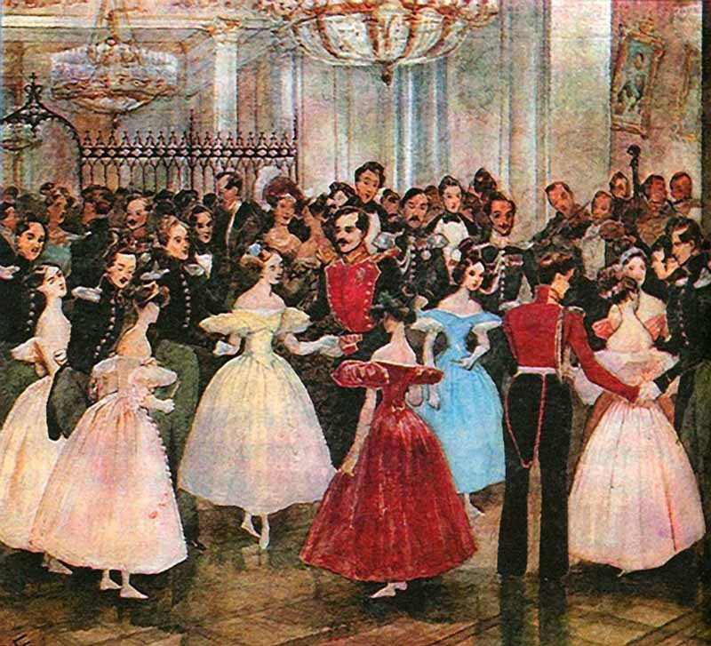 Grigory Grigorievich Gagarin. "Bal chez la princesse MF Baryatinsky" années 1830