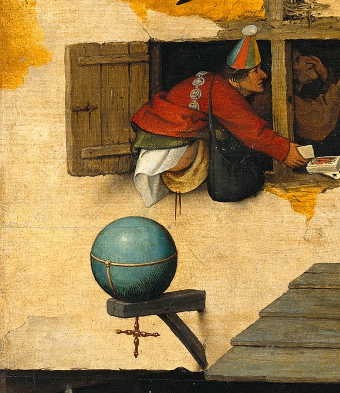 Pieter Bruegel The Elder. Flemish proverbs. Fragment: Defeating the world - respecting nothing