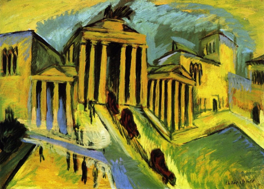 Ernst Ludwig Kirchner. The Brandenburg gate in Berlin