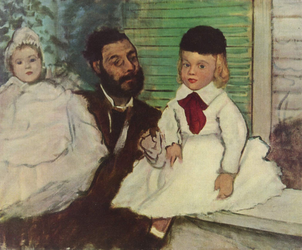 Edgar Degas. The Comte LePic with his daughters