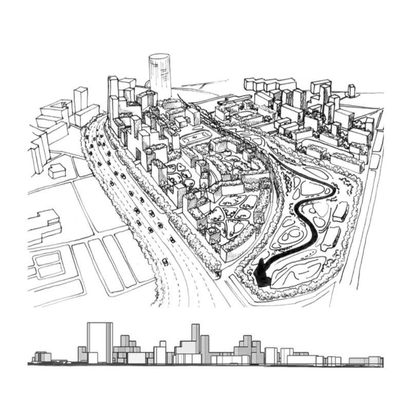 Anastasia Lebedeva. Microdistrict axonometry