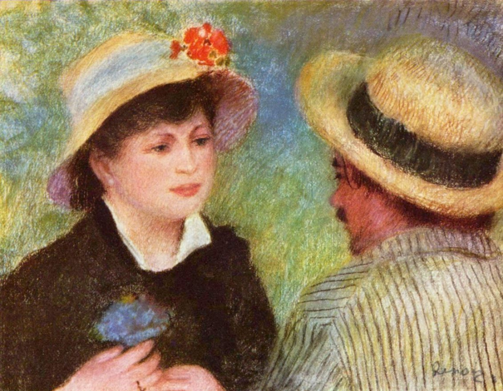 Pierre-Auguste Renoir. Straw hats ( Aline Charigot and Auguste Renoir)