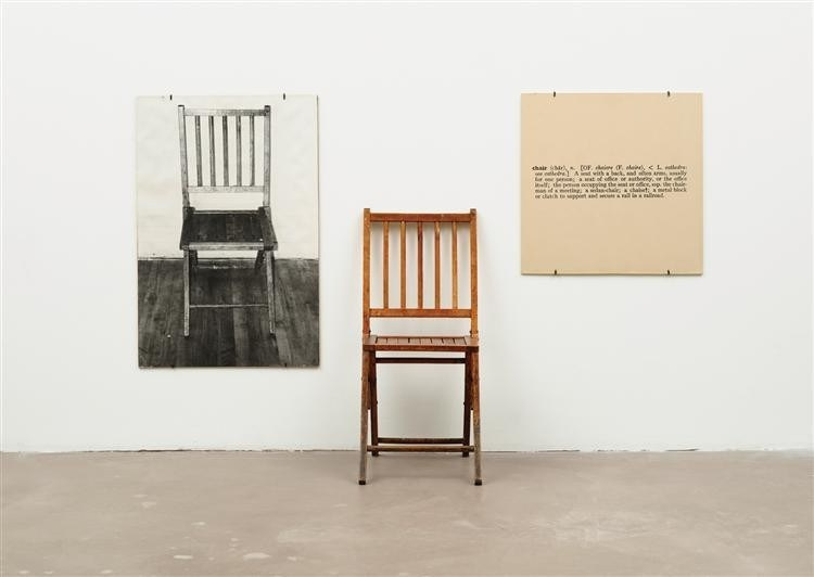 Joseph Kosuth. One and three chairs