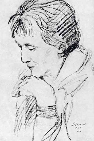 Alexander Grigoryevich Tyshler. Portrait Of A. A. Akhmatova