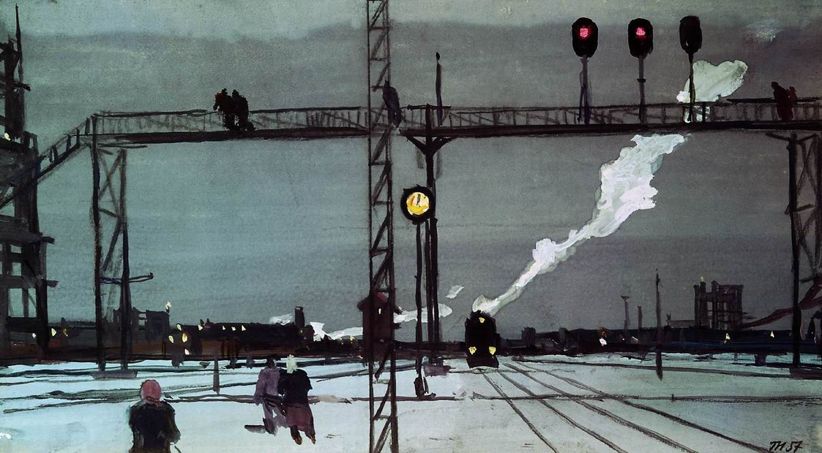 Georgy Nissky. On the tracks. Morning