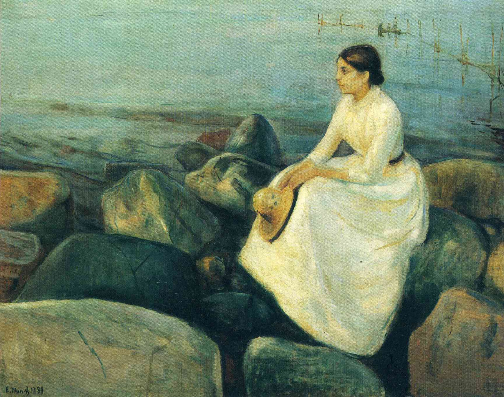 Edward Munch. Summer night (Inger on the shore)