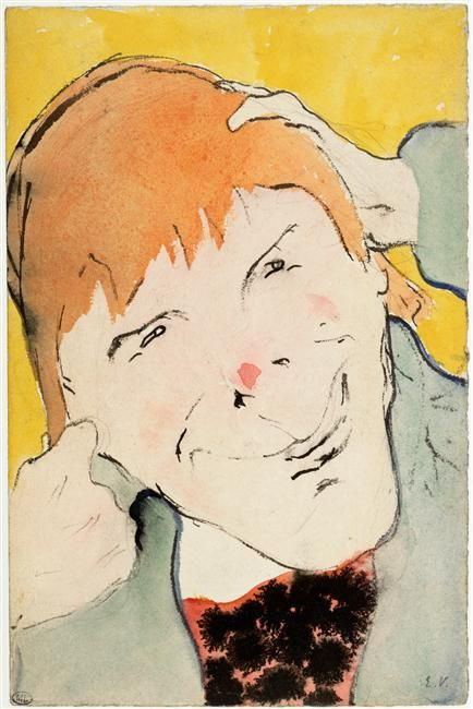 Jean Edouard Vuillard. A portrait of a character plays (actor Coquelin Kade)