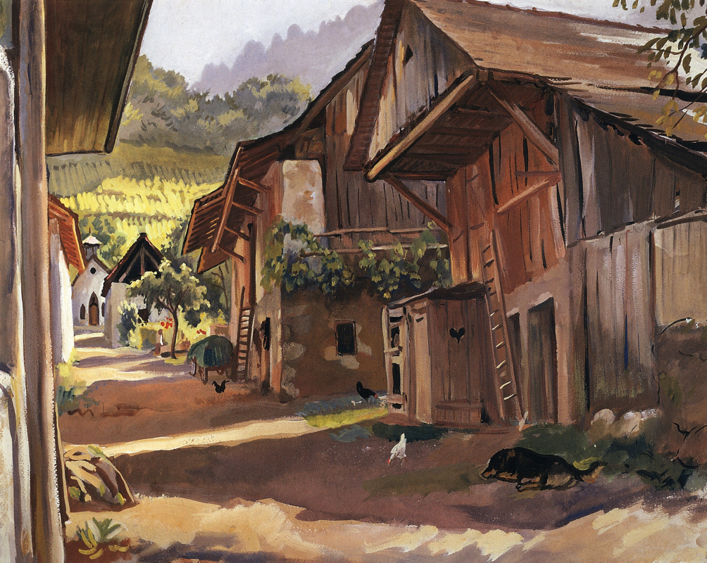 Zinaida Serebriakova. Alps. Village in the Savoie