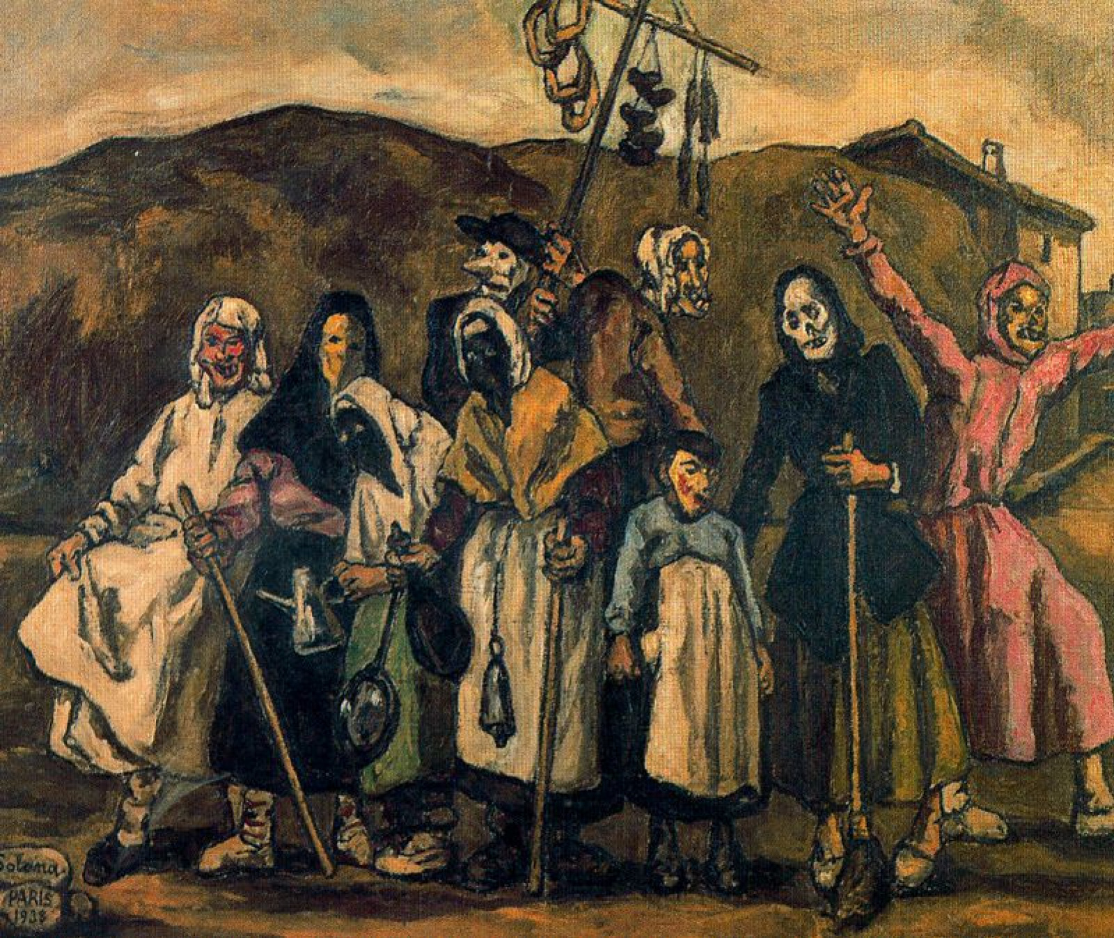 People in masks by José Gutierrez Solana: History, Analysis & Facts |  Arthive