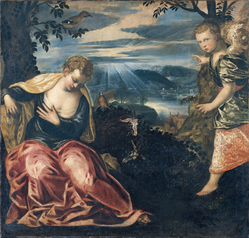 Jacopo (Robusti) Tintoretto. The Annunciation: The Angel and Wife Manoes