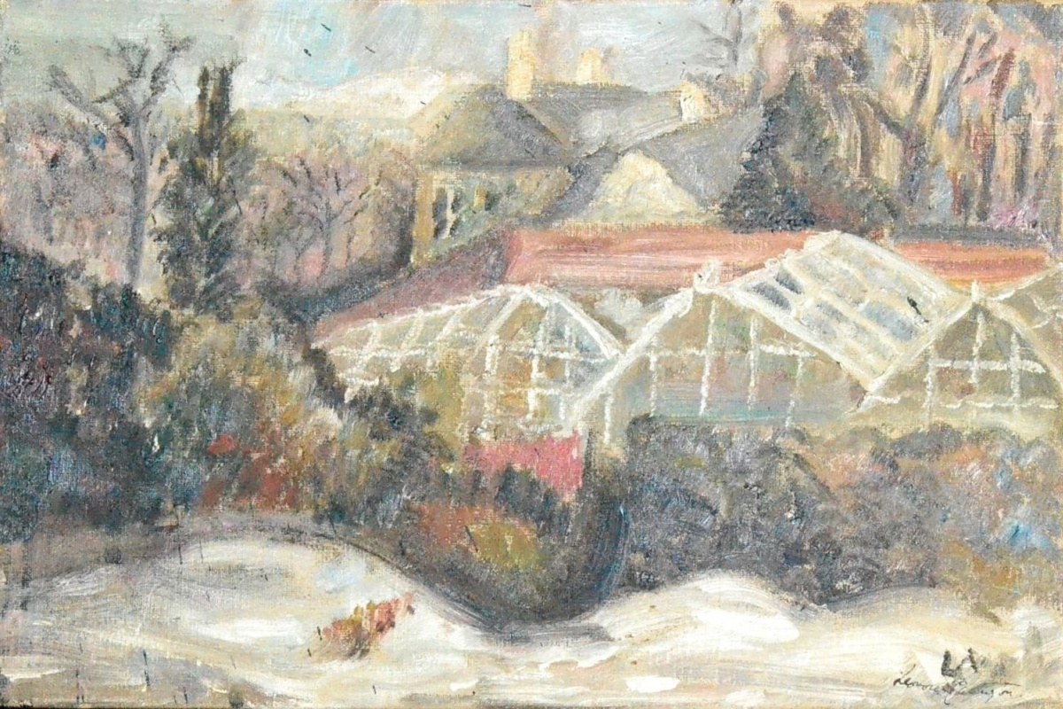 Leonora Carrington. Greenhouses in Hazelwood Hall