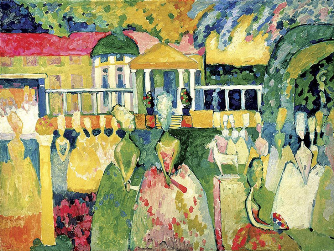 Wassily Kandinsky. Ladies in crinolines