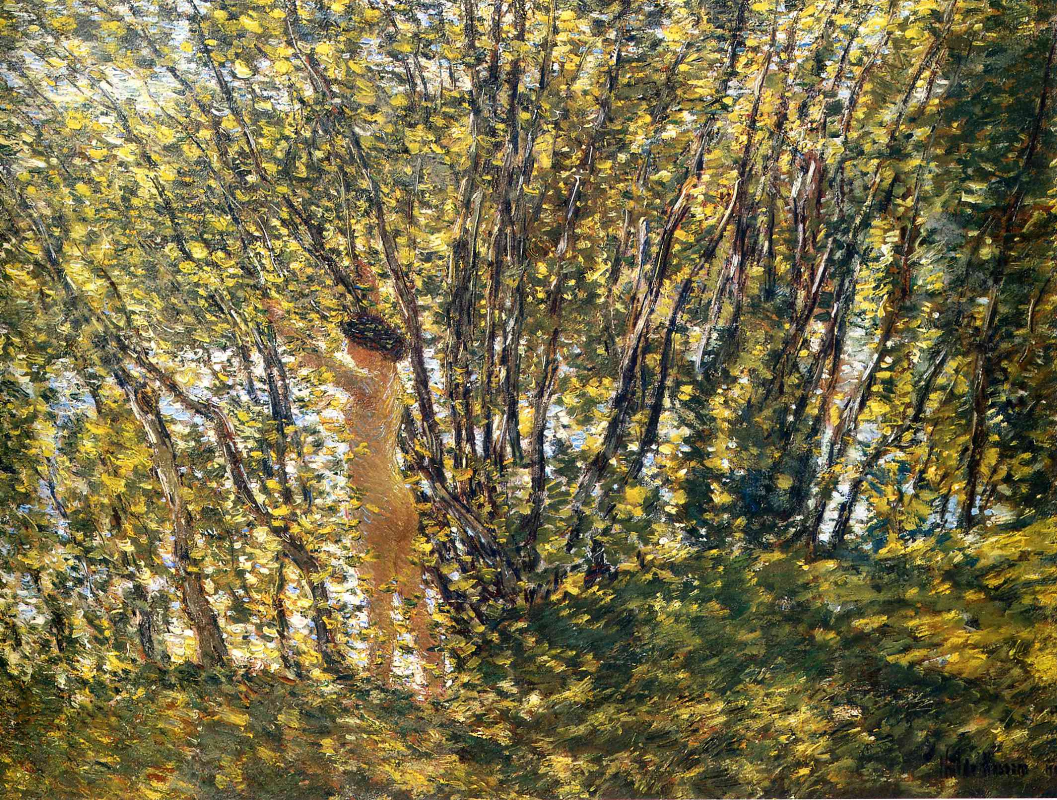 Buy digital version: Nude in Sunlilt Wood by Childe Hassam, Portland |  Arthive