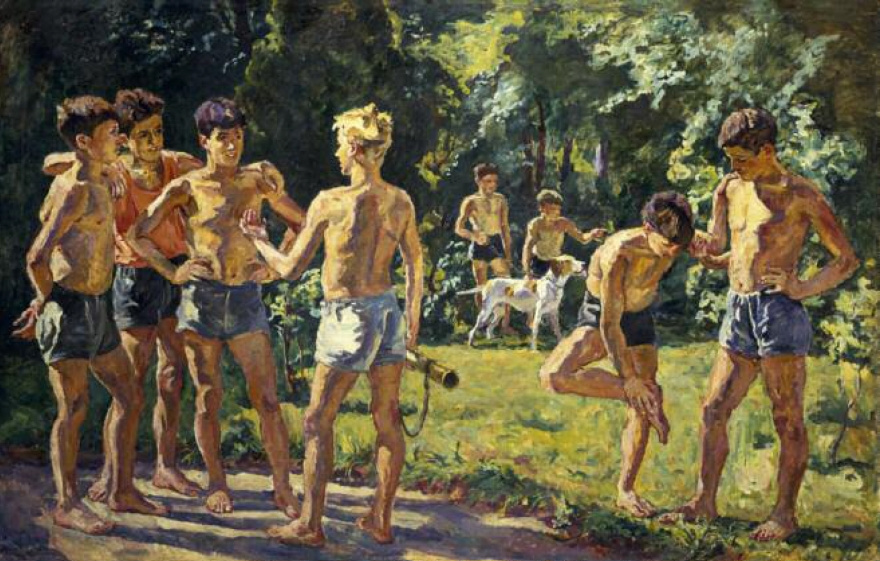 Petr Petrovich Konchalovsky. In the summer (Day of the Spanish pioneers in the summer camp)