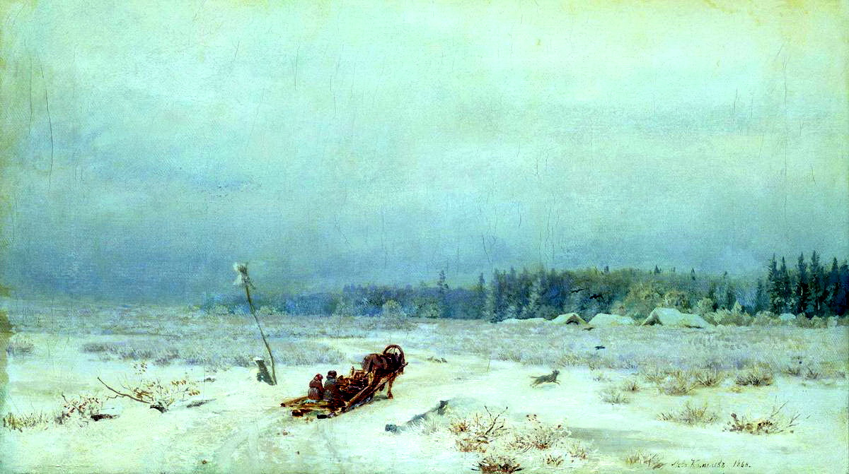 Lev Lvovich Kamenev. Winter road