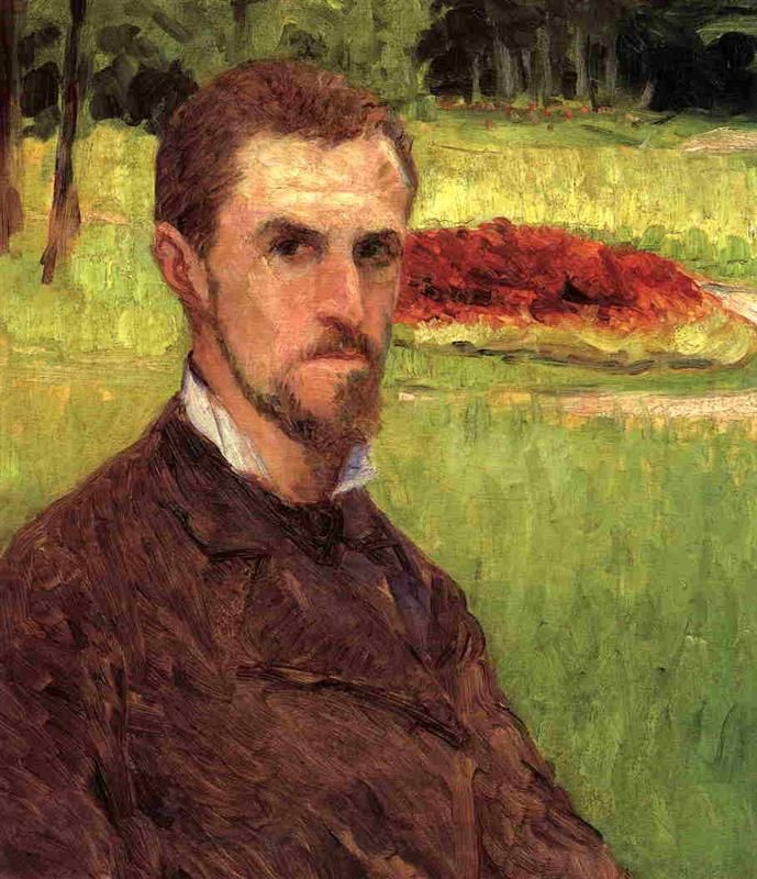 Gustave Caillebotte. Self-portrait in the Park in hyères