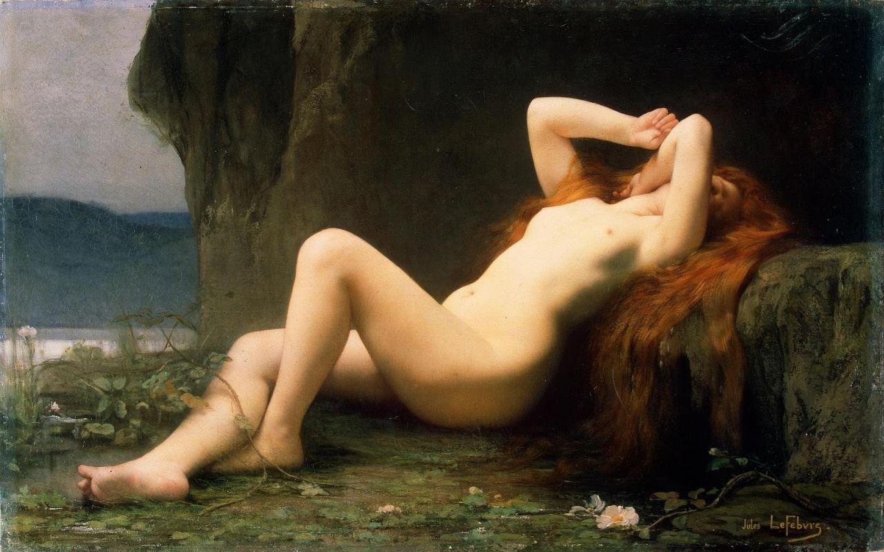 Jules Joseph Lefebvre. Mary Magdalene in the grotto. 1876