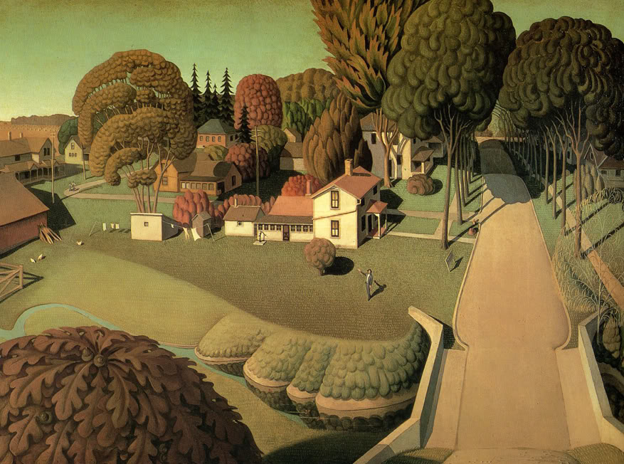 Grant Wood. The birthplace of Herbert Hoover, Western district, Iowa