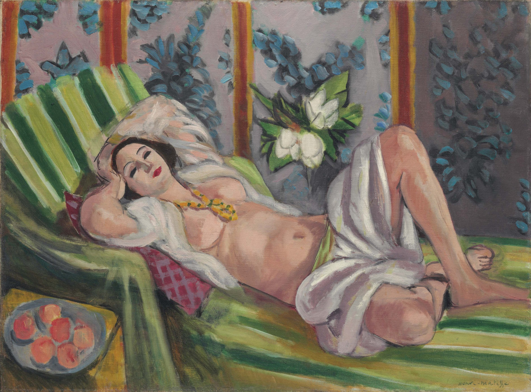 Henri Matisse. The recumbent odalisque with magnolias