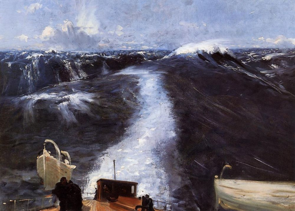 John Singer Sargent. Storm on the Atlantic ocean