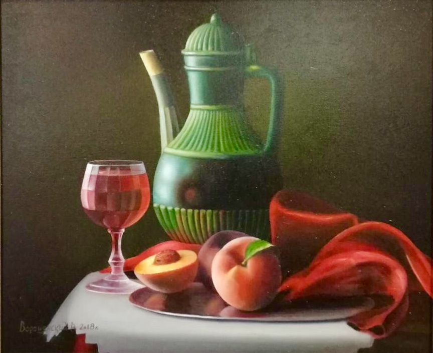 Vladislav Voronyansky. Still life with peaches