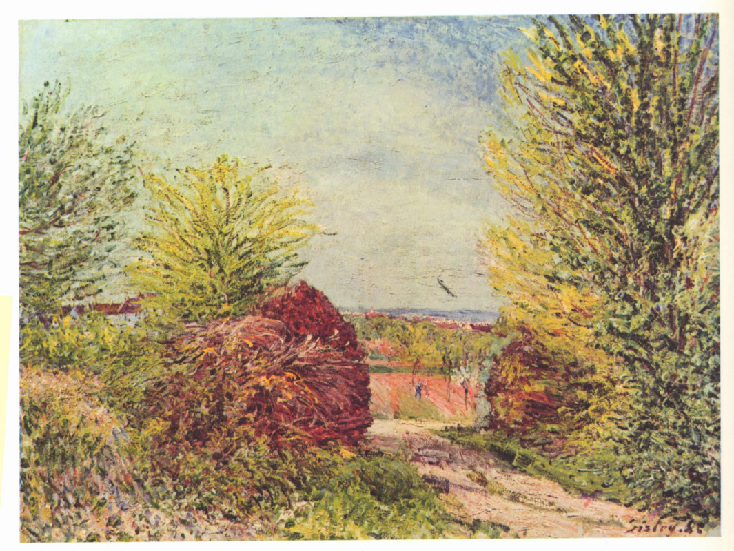 Alfred Sisley. The road to Vienna-Nadon spring