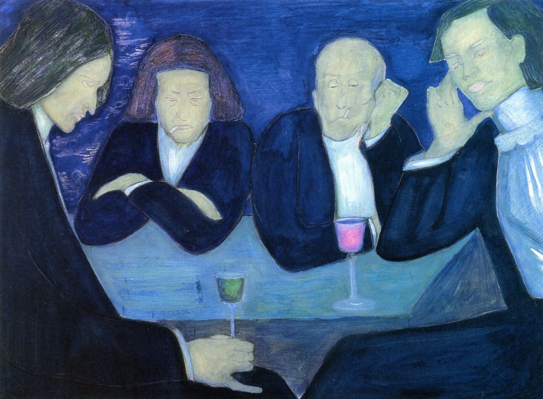 Marianne von Werefkin. In a cafe