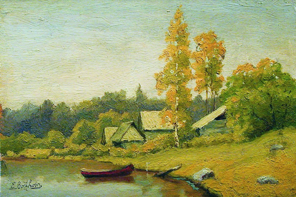 Efim Efimovich Volkov. Village on the lake