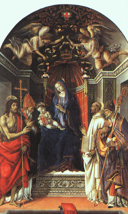 Filippino Lippi. Virgin on the throne