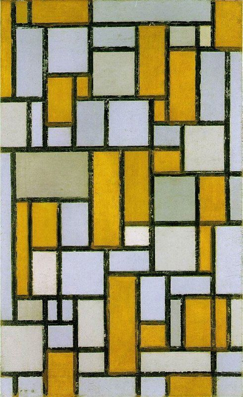 Piet Mondrian. 网格编号为1的组合物