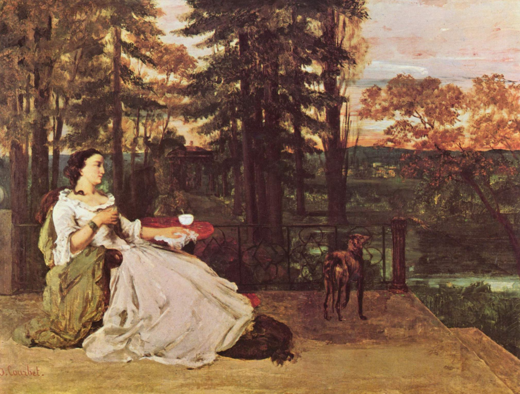 Gustave Courbet. Lady on the terrace