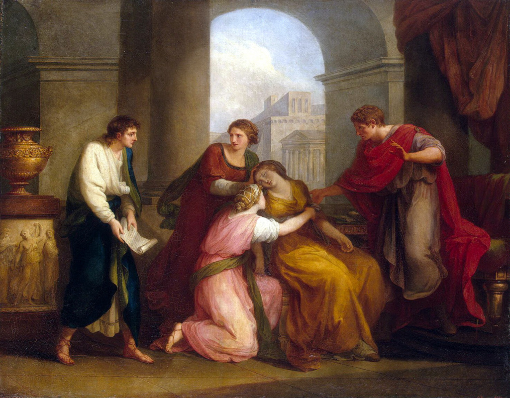 Angelika Kaufman. Virgil reading the Aeneid to Octavia and Octavian Augustus
