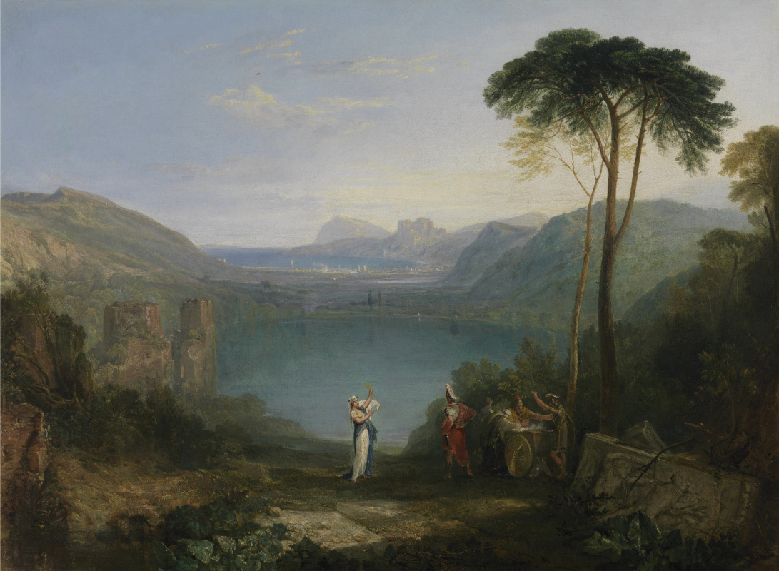 Joseph Mallord William Turner. Avarskoe the lake. Aeneas and the sibyl Kum