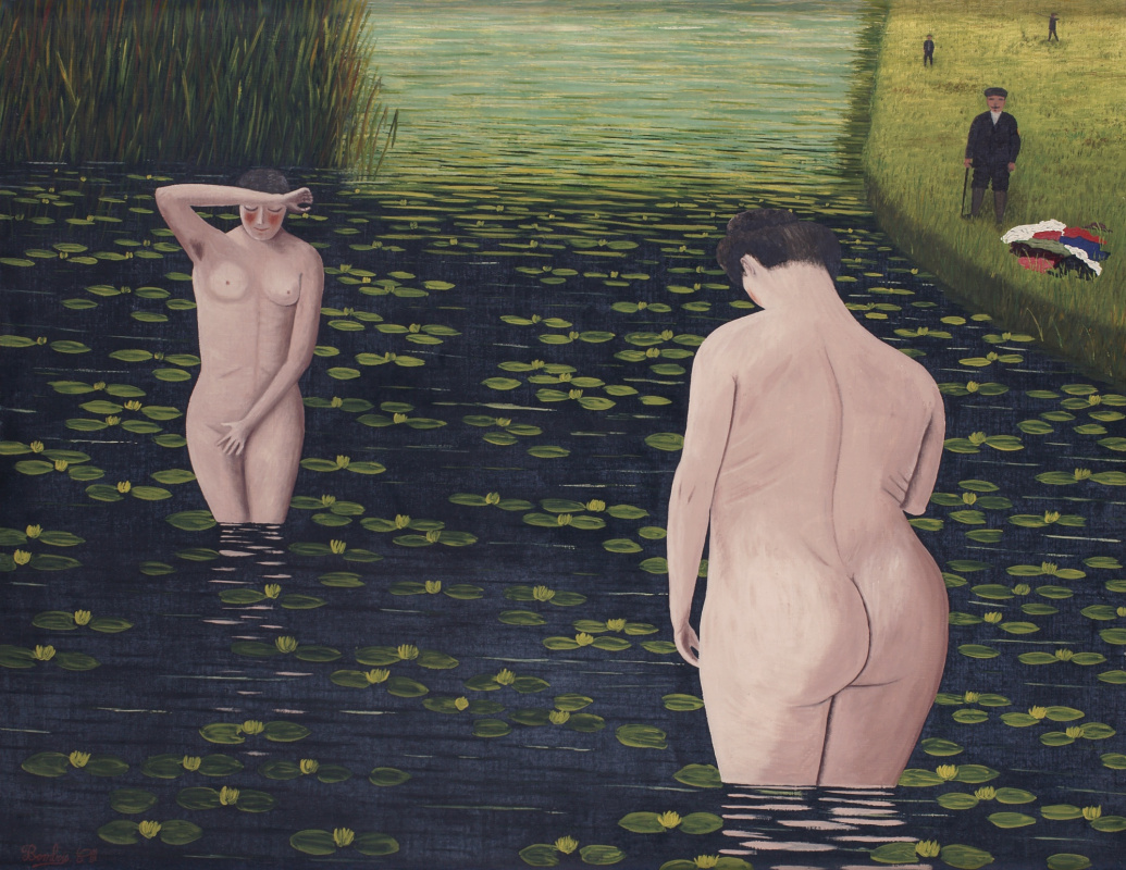 Camille Bombua. The surprised bathers