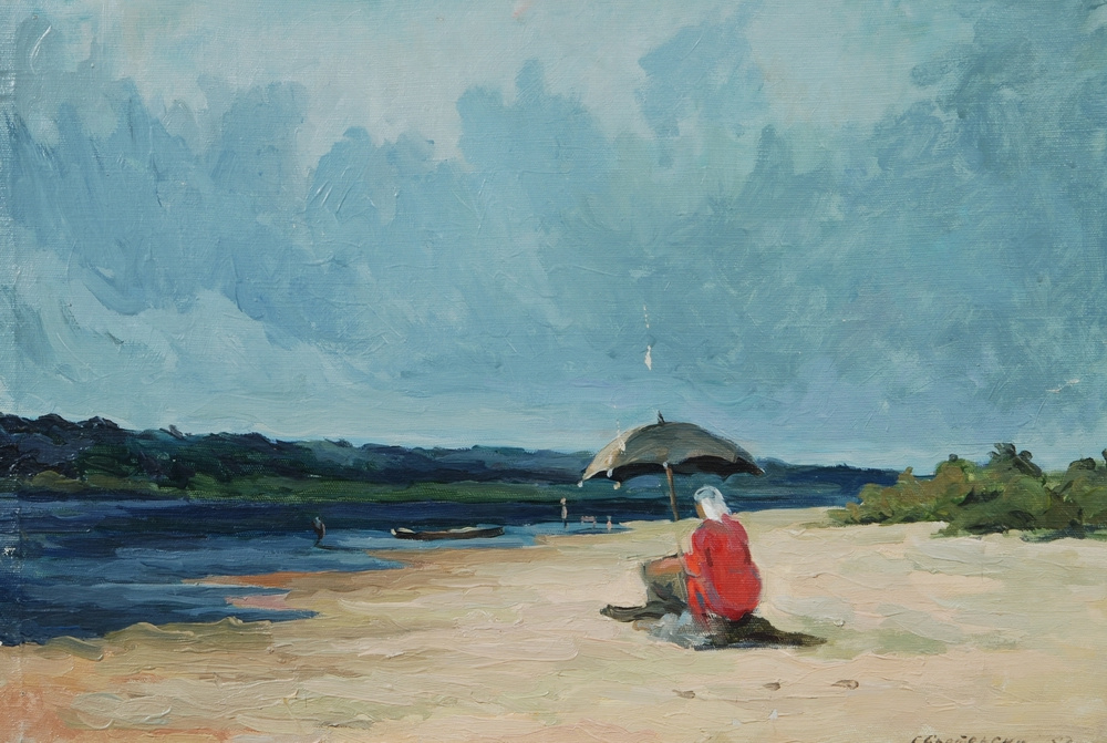 Grigory Alexandrovich Sretensky. On The Oka River. 1953 65x45