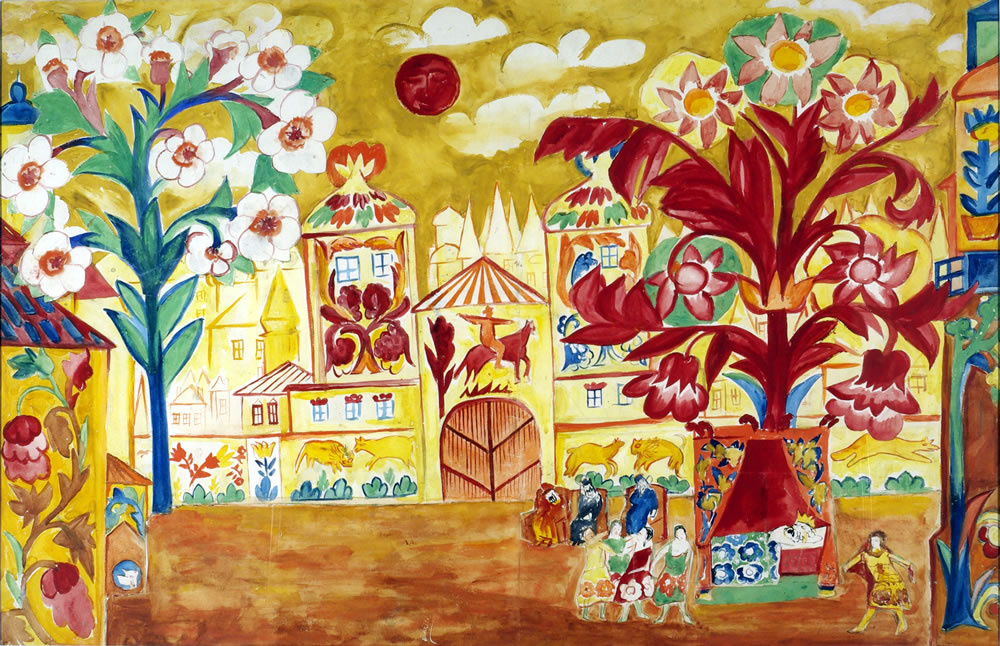Natalia Goncharova. A sketch of the scenery for the play "the Golden Cockerel"
