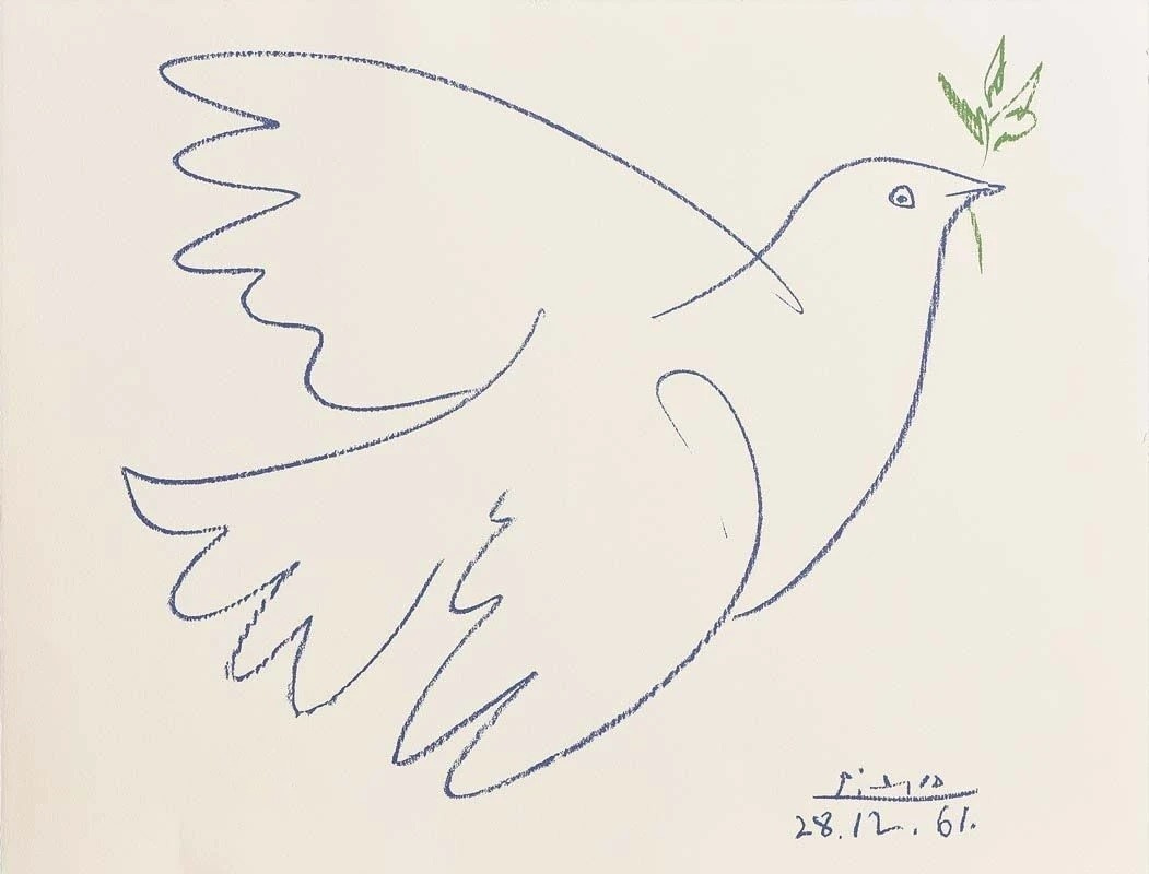 Pablo Picasso. Blue dove of peace