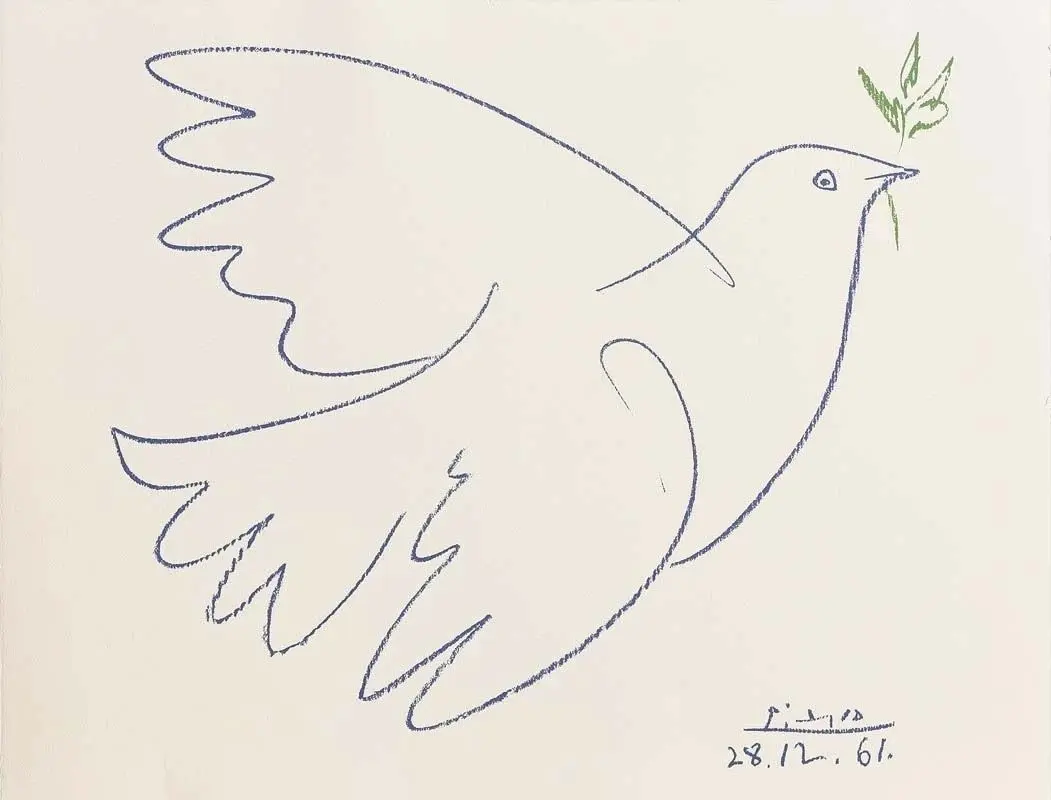 Pablo Picasso. Blue dove of peace