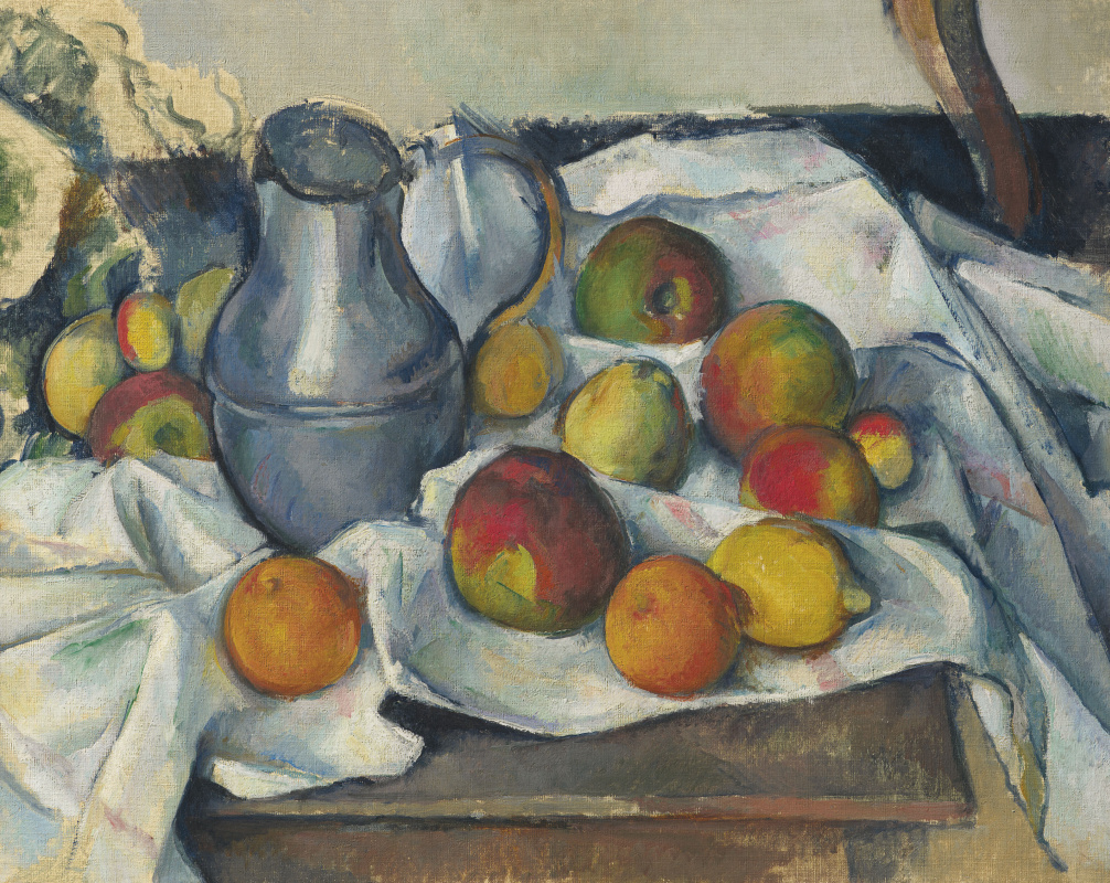 Paul Cezanne. Jug and fruit