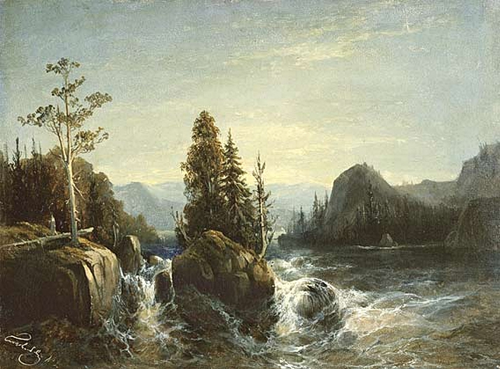 Alexey Petrovich Bogolyubov. Spill of the river Vokhti. Finland